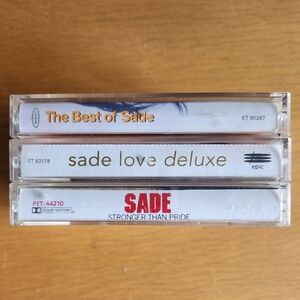 Sade - Love Deluxe, Best Of and Stronger Than Pride 90s Tapes (Lot of 3) 